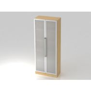 Armoire non verrouillable à portes vitrées - 5 niveaux - Hammerbacher
