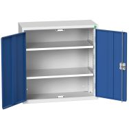 Armoire portes battantes lourdes 800x350x800mm, 2 étagères