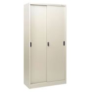 Armoire portes coulissantes Gris - Manutan Expert