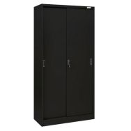 Armoire portes coulissantes Noir - Manutan Expert
