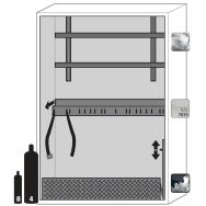 Armoire pr bouteilles de gaz G-ULTIMATE-90 G90.205.140 Gris