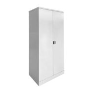 Armoire reconditionnée à portes battantes grise