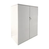 Armoire reconditionnée basse 2 portes - Grise