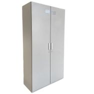 Armoire reconditionnée haute à portes battantes - Taupe