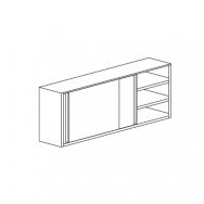 Armoire suspendue hauteur 800 mm avec 2 étagères- ASPC1080/1