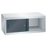 Armoire suspendue portes coulissantes tole pleine hauteur 42 cm