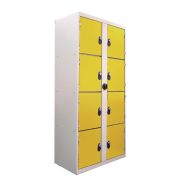 Armoire visitable 8 cases - jaune