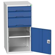 Armoires 3 tiroirs l:525xP:550xH:1000mm 1 compart 1 tablette