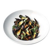 Assiette à moules et pâtes en porcelaine ø26 cm 40cl blanc-Kazub