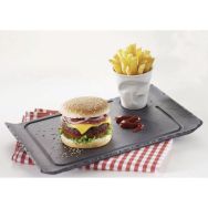 Assiette bord relevé en porcelaine-Basalt-Revol