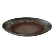 Assiette creuse en grès ø24,5 cm marron-Terre D'Ombre