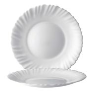 Assiette dessert en verre trempé ø19 cm blanc-Feston-Arcoroc
