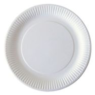 Assiette jetable carton blanc 23cm x50