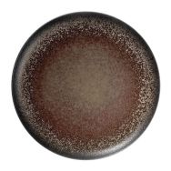 Assiette plate en grès ø27 cm marron-Terre D'Ombre