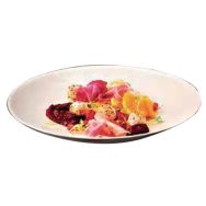 Assiette plate en porcelaine blanc-Fineo