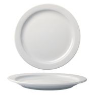 Assiette plate en porcelaine ø23 cm blanc-Clery