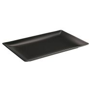 Assiette rectangulaire en grès-Kuro