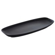 Assiette rectangulaire en porcelaine 36x15x2,9 cm noir-Club-Revol