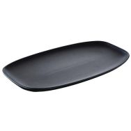 Assiette rectangulaire en porcelaine 36x21x2,9 cm noir-Club-Revol