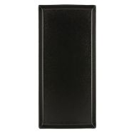 Assiette rectangulaire en porcelaine noir-Equinoxe-Revol