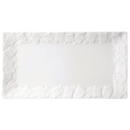 Assiette rectangulaire plate en porcelaine-Mozaïk