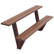 Assis debout OLEA 180 cm plastique recyclé/acier - corten