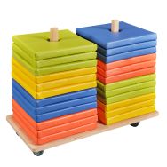 Assise individuelle Empilo - 24 coussins + chariot LXHXP:90x71,6x45 cm
