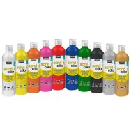 Assortiment 10 flacons 500 ml gouache acrylique Acryl'color Pébéo