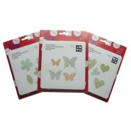 Assortiment 3 matrices de découpe Zug (fleur/papillon/coeur)