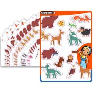 Assortiment 480 gommettes animaux - Cleopatre
