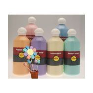 Assortiment 6 flacons 500 ml gouache pastel Pichon