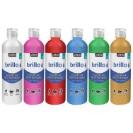 Assortiment 6 flacons 500ml brillo pébéo couleurs nacrées assorties