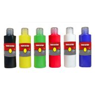 Assortiment 6 flacons de 250ml de gouache aux doigts couleurs vives sélection PICHON