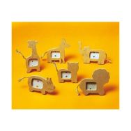 Assortiment 6 mini cadres en médium animaux