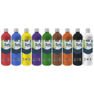 Assortiment 8 flacons 1 litre solugouache pebeo + 2 blancs OFFERTS