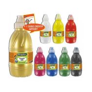 Assortiment 8 flacons 500 ml gouache translucide mate