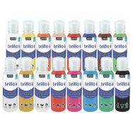 Assortiment de 16 flacons de 150 ml de gouache brillo pebeo couleurs assorties