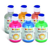 Assortiment de 6 flacons 300 ml gouache métallisée Primo