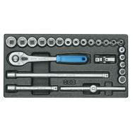 Assortiment de clés à douille 3/8'' dans le module 1/3 ES