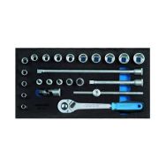 Assortiment de douilles 3/8'' dans le module d'outils de contrôle