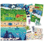 Atelier 12 enfants gommettes format géant animaux