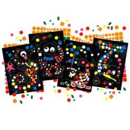 Atelier gommettes 12 feuilles A4 - Animaux marins/Dinosaure/Maison