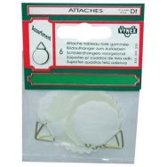 Attache tableau toile gommée - ø45mm - Lot de 4