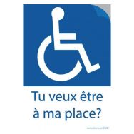 Autocollant - Tu veux être à ma place ? Papier autocollant