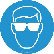 Autocollant pour sol - Port des lunettes obligatoire