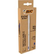BIC Cristal Re'New Stylo-Bille rechargeable Argenté bleu-BIC