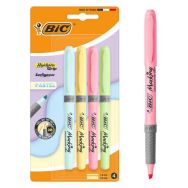 BIC Highlighter Grip Surligneur Pastel assortis - lot de 12