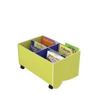 Bac à album petit modèle structure anis/intérieur bleu