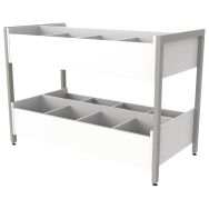 Bac à albums Ellipse 2 niveaux structure métal sans roulettes