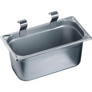 Bac à couverts embouti avec dispositif d'accrochage